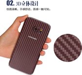 Xssive - 2 stuks Glitter Telefoon Sticker + 2 stuks Glasfolie voor Samsung Galaxy J5 2016 J510 - Carbon Bruin