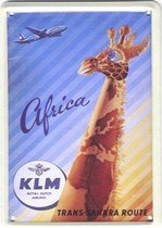 Koninklijke Luchtvaart Maatschappij reclame KLM Africa reclamebord 10x15 cm