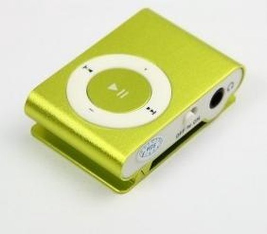 Mini MP3 speler + clip, oortjes en data kabel (tot 8 GB) -groen | bol.com