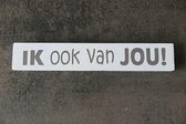 Tekstbord Langwerpig Ik ook Van
