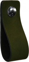 NiiNiiX Leren handgreep Khaki donker mos groen - Maat XL 3,0 x 21 cm;