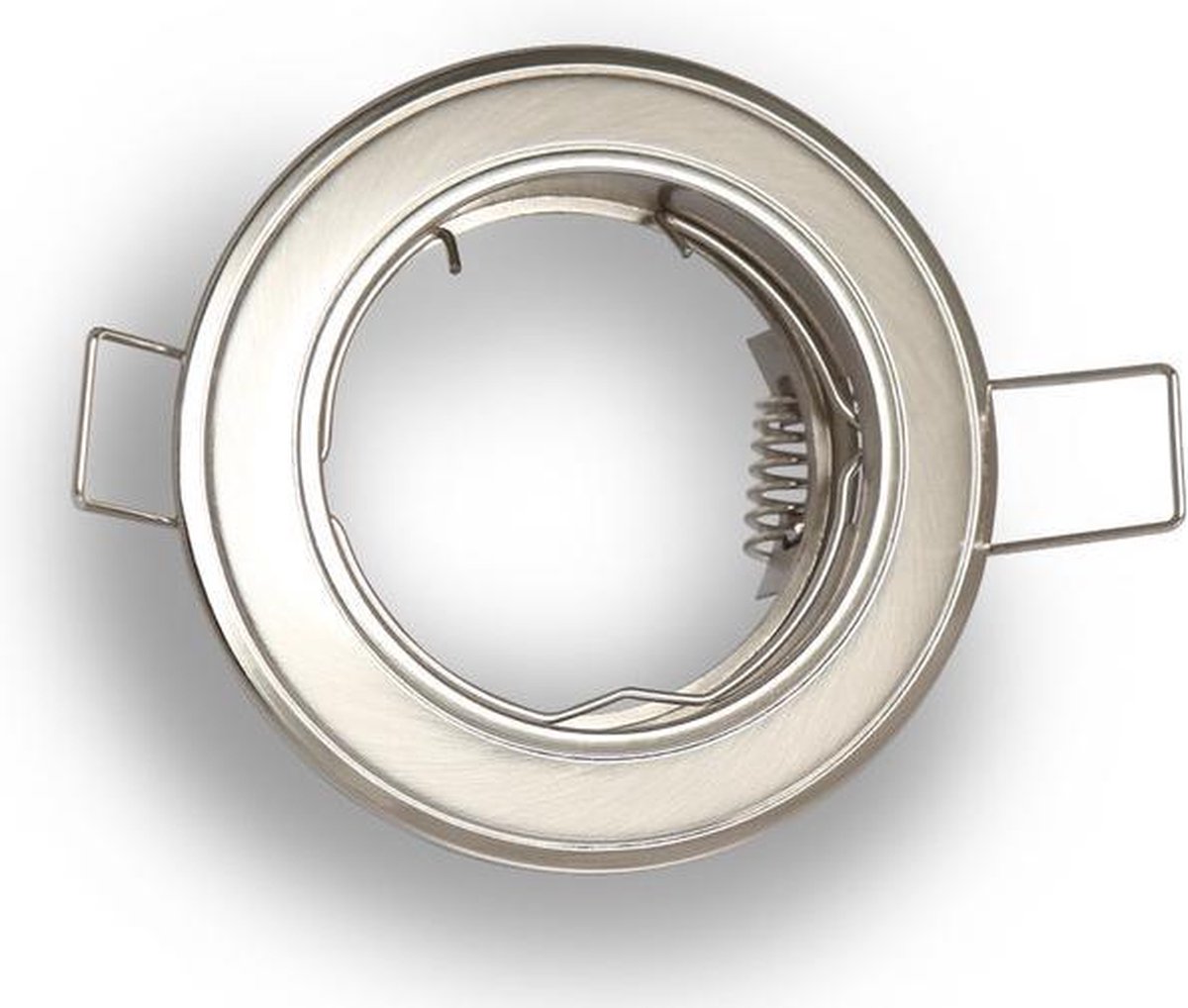 LED line Inbouwspot - Rond  - GU5.3 Fitting - RVS Look - Ø 92 mm - Satijn