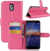 Nokia 3.1 Hoesje - Book Case  - Roze