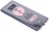 Design Backcover Samsung Galaxy S8 hoesje - Hello World Roze