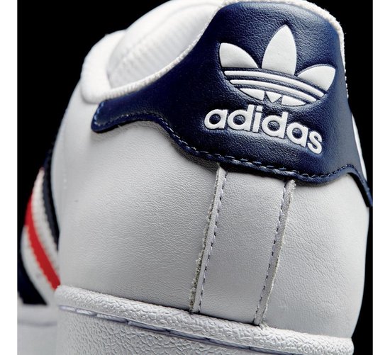 adidas Superstar Sneakers Sportschoenen - Maat 44 - Unisex - wit/blauw/rood  | bol.com