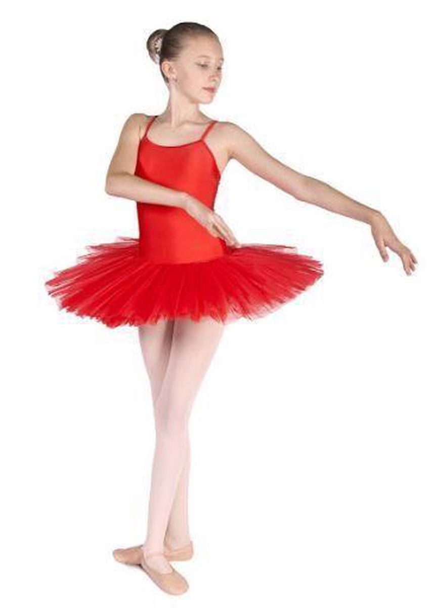Ballepakje Lucy met tutu Rood - Maat 4 Jaar