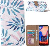 Xssive Hoesje Voor Samsung Galaxy A7 2018 - Book Case - Tropische Blaadjes