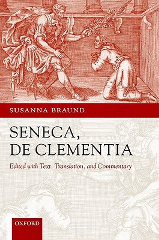 Boekcover van Seneca, De Clementia, bewerkt door Susanna Braund. Rode titelbalk met witte letters.