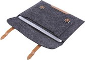 Vilten Soft Sleeve Vilten Soft Sleeve Geschikt Voor De Laptop & Apple Macbook Air / Pro (Retina) 13 Inch - 13.3" Case - Bescherming Cover Hoes - Zwart Grijs