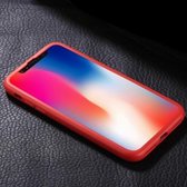 Protect Case 360° Rood Softcase Bescherm Hoesje iPhone X