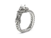 SILK Jewellery - Zilveren Armband - Limited Edition - S01.21 - drakenkop - Maat 21