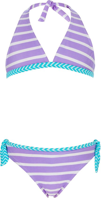 Snapper Rock - UV werend bikini voor meisjes - Lavendel strepen