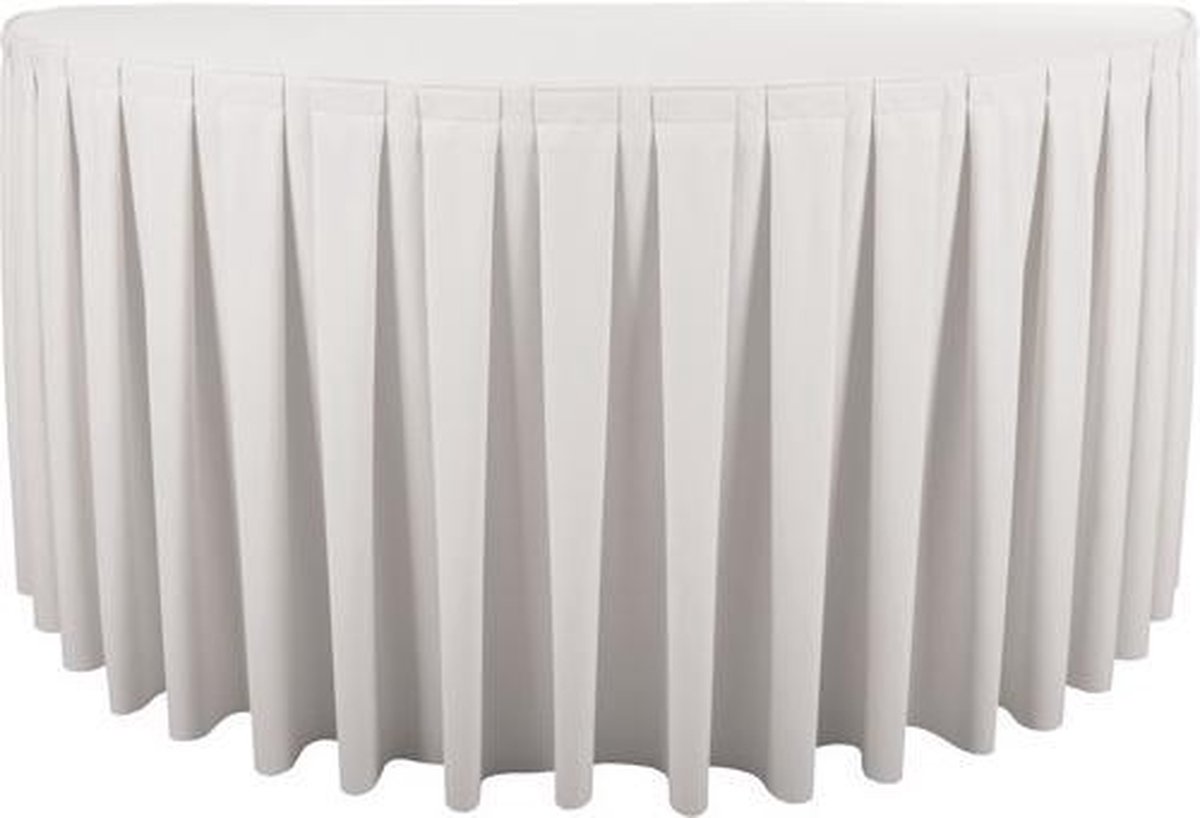 Combiskirting Boxpleat 250% - Ø183cm - Wit