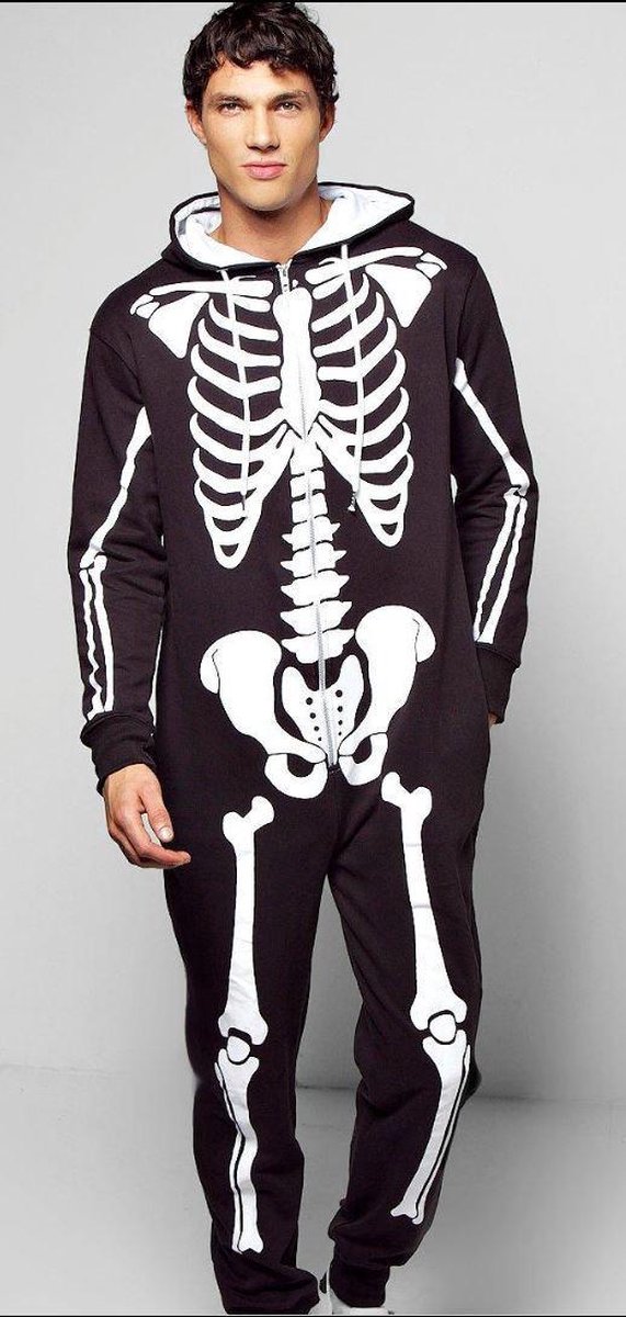 Jumpsuit "Skeleton" luxe hooded bol.com
