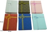 6 stuks Verpakkings doosjes ketting - Floral Design - 18x13x3 cm