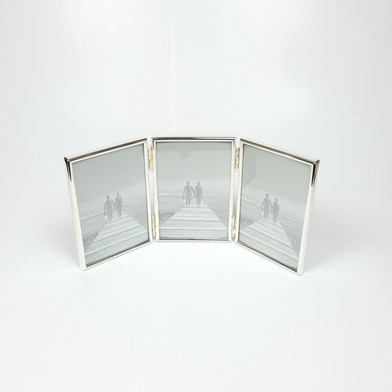 3 Zilveren 3-luik Fotolijst - 10x15 cm | bol.com