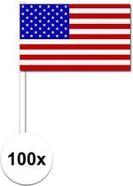 100x drapeaux drapeau américain 12 x 24 cm