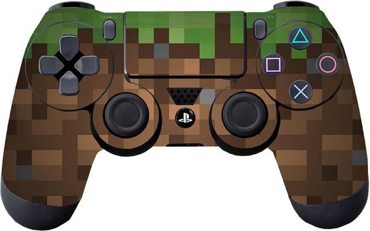 GameID PS4 Dualshock 4 Controller Skin Sticker - Minecraft Classic | bol