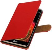 Bookstyle Wallet Case Hoesje voor LG X Power Rood