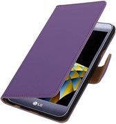 Bookstyle Wallet Case Hoesjes voor LG X Cam Paars