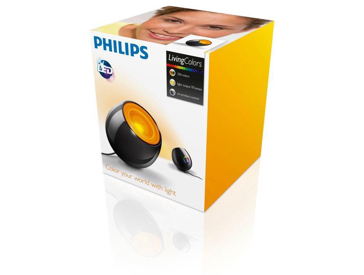 Philips Livingcolors Mini Lamp - Zwart | bol.com