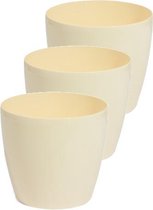 Bloempot Rond Duo 15cm CREME Prosperplast / 3 STUKS ! /