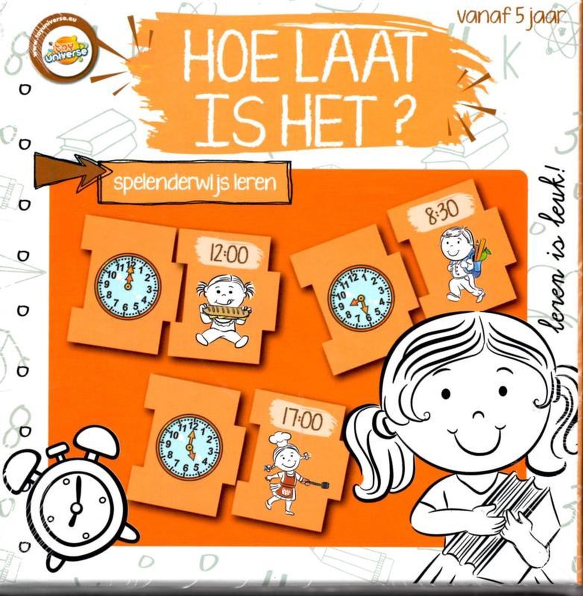 Toy Universe Hoe laat is het spel - Educatieve puzzel om klok te leren kijken