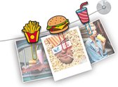 Mustard Funny Fotoclips - ClipIt Fast Food - Set van 6 Stuks - Assorti