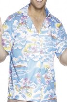Blauw hawaii shirt 52-54 (l)