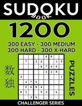 Sudoku Book 1,200 Puzzles, 300 Easy, 300 Medium, 300 Hard and 300 Extra Hard