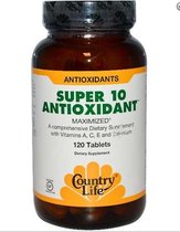 Glutenvrij Super 10 Antioxidant (120 tabletten) - Country Life