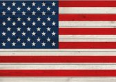 Vintage Amerikaanse vlag poster 84 x 59 cm - USA - Indepence day landen versiering
