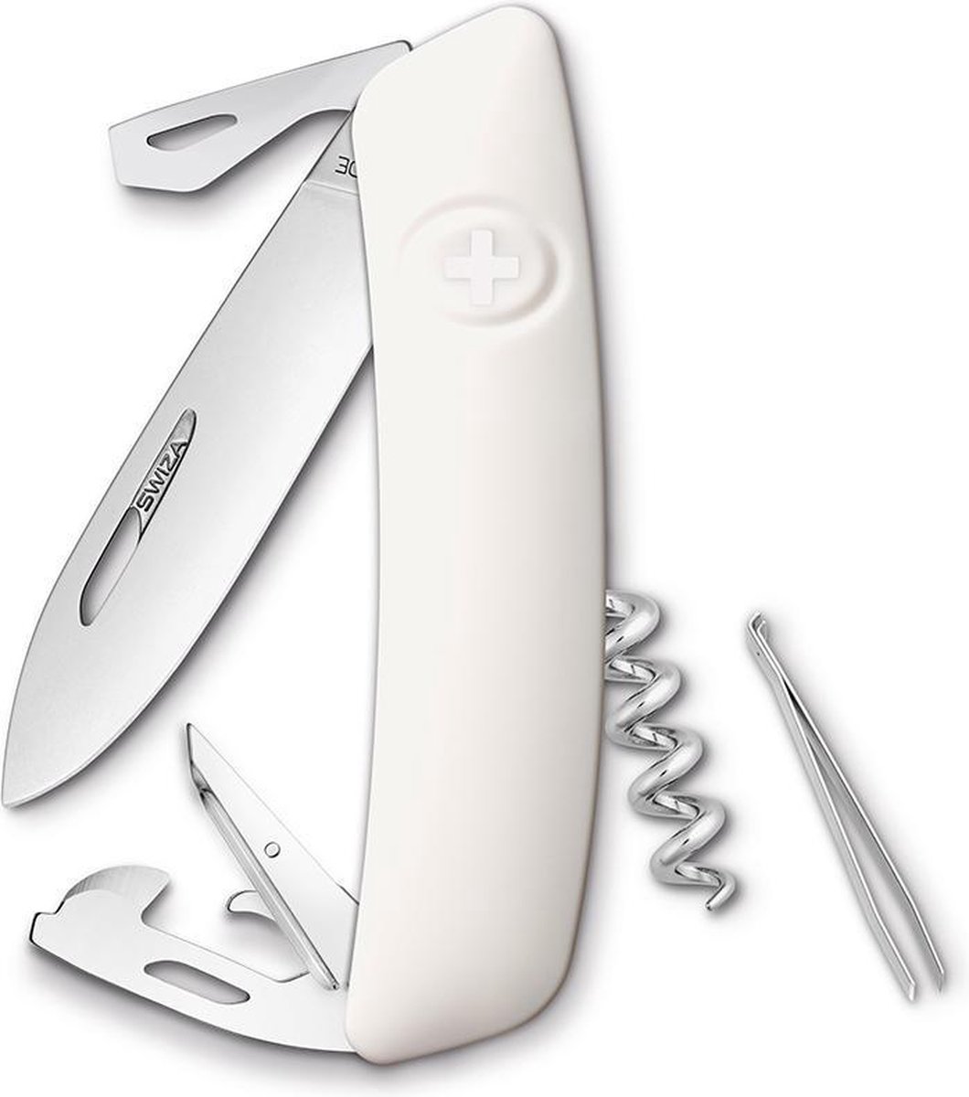 Swiza D03 Zakmes - Wit (White) - Blisterverpakking