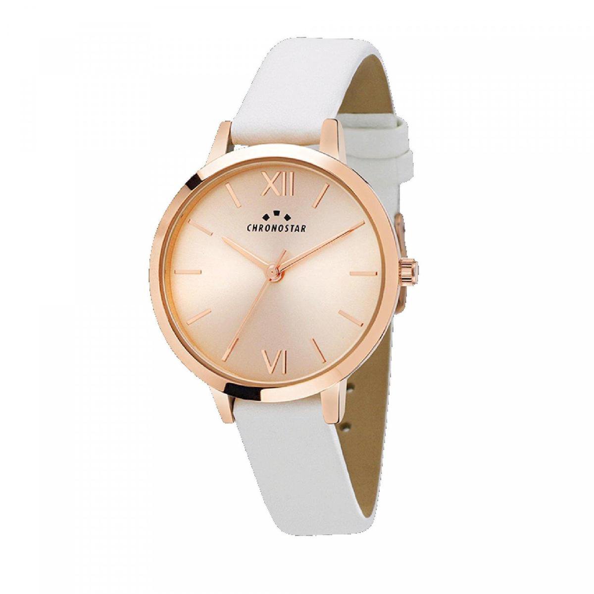 Chronostar Rosü - horloge - R3751267505 - 30mm - zacht roze plaat