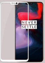 OnePlus 6 - Full Cover Screenprotector - Gehard Glas - Wit