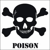 Halloween Poison gevaren sticker 10,5 cm