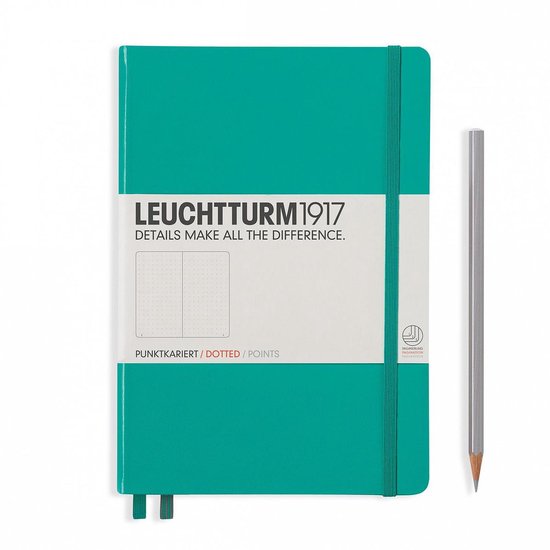Leuchtturm1917 Notitieboek Emerald – Medium – Puntjes