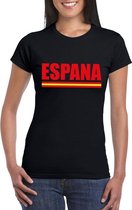 Zwart Spanje supporter shirt dames XL