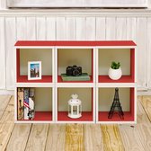 Way Basics Kubussen - Boekenkast - Rood - zBoard - Set van 6