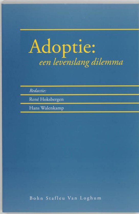 Cover van het boek 'Adoptie: een levenslang dilemma'