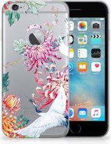 Geschikt voor iPhone 6 Plus | 6s Plus Uniek TPU Hoesje Bird Flowers