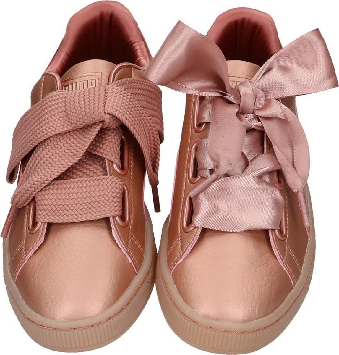 puma basket heart rose gold