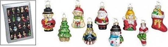Kerstballen figuren van glas 20 stuks - Kerstboomversiering | bol.com