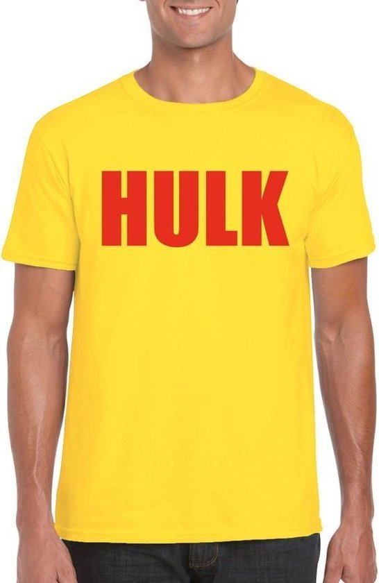Noord Amerika verkopen Bad Gele Hulk t-shirt met rode letters voor heren - worstelaar verkleed shirt  XL | bol.com