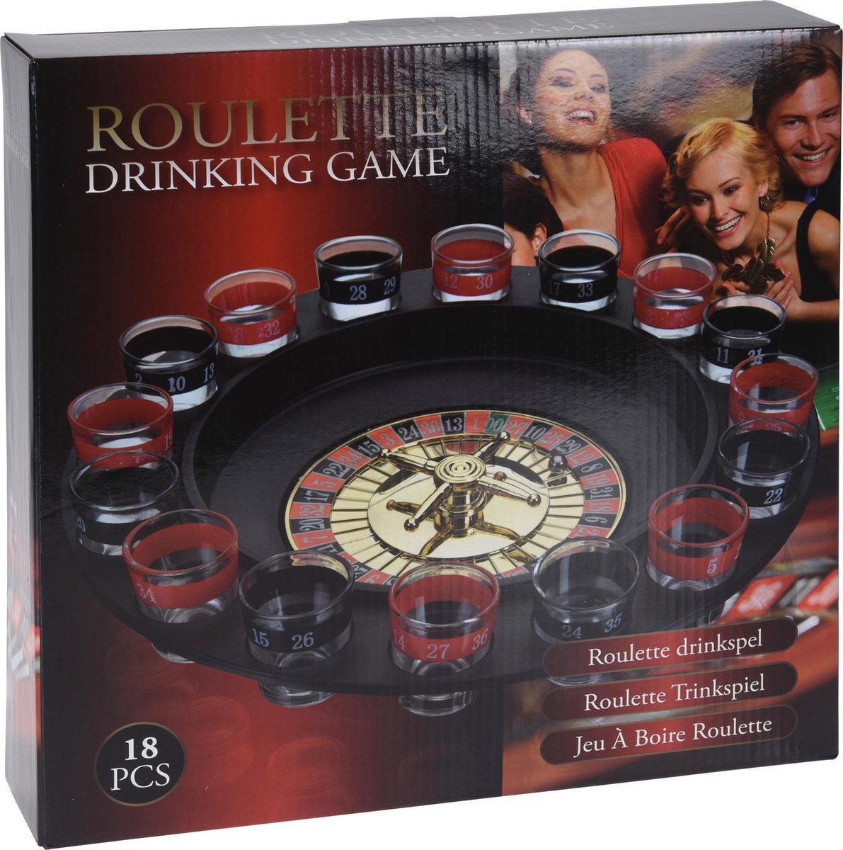 Drankspel/drinkspel shot roulette 30 cm Feest spelletjes voor volwassenen Games