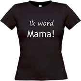 Ik word mama T-Shirt maat M Dames zwart