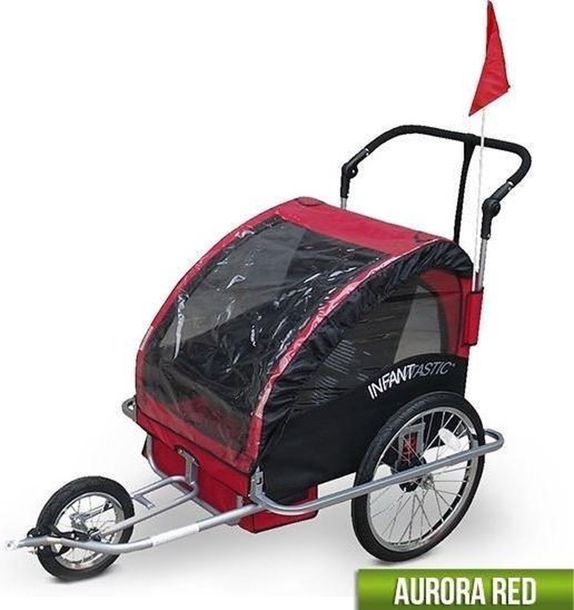 Kinderfietskar / fietskar/ baby jogger Aurora Red hardloopbuggy