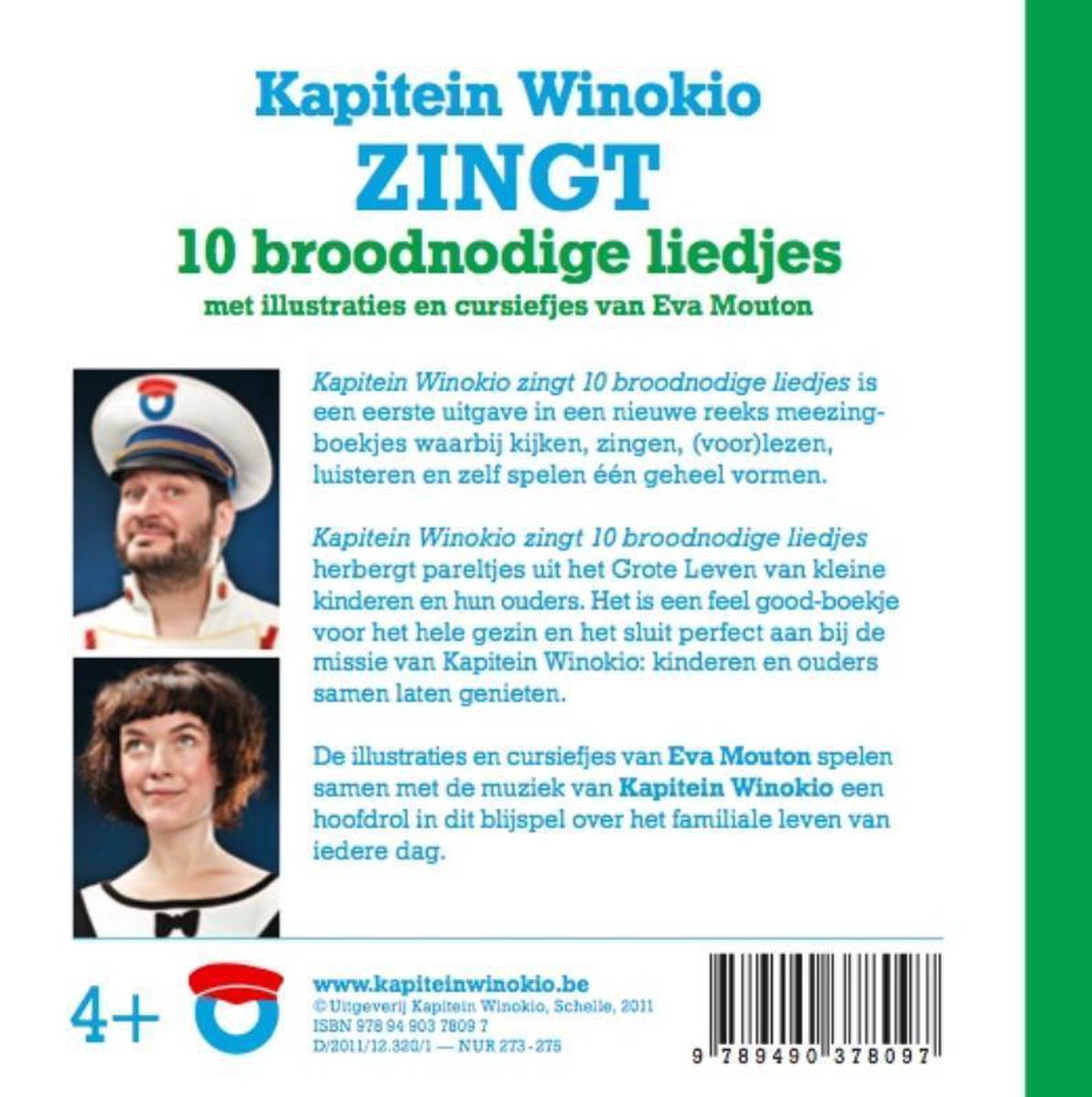 | Kapitein Winokio Zingt 10 broodnodige liedjes Eva mouton, winok seresia kapitein winokio zingt 10
