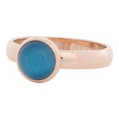 iXXXi JEWELRY - Vulring - Cat eye Blue - Rosegoudkleurig - 2mm - Maat 17