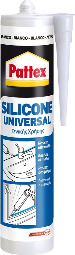 Mastic silicone transparent pattex 5 pièces